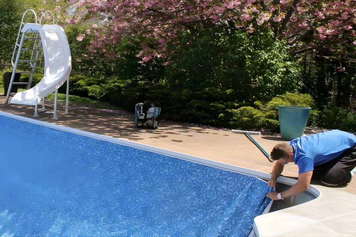 Changement de toile de piscine